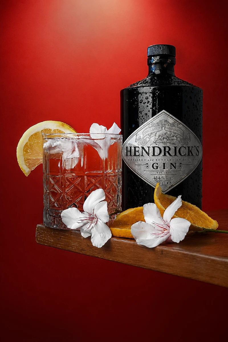 Hendrick's Gin, citrus and cocktail — original photography